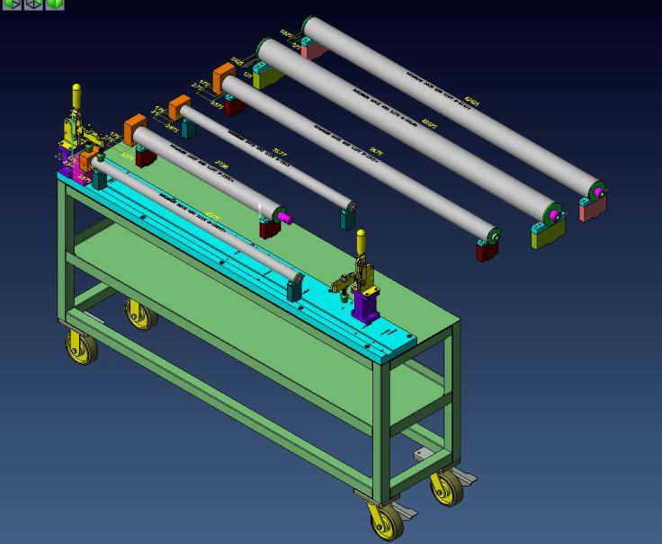 Photo of a weld fixture Engineered, Machined, and Assembled at Source Industries Machining. 